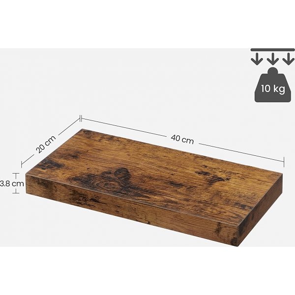 Sussex vegghylle 40 x 20 cm - Brun Sussex vegghylle 40 x 20 cm - Brun