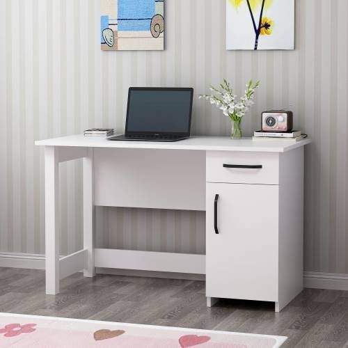 Naturlig skrivebord 120 x 60 cm - Hvit Naturlig skrivebord 120 x 60 cm - Hvit