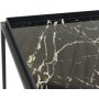 Salongbord 122 x 42 cm - Svart / Marmoroverflate