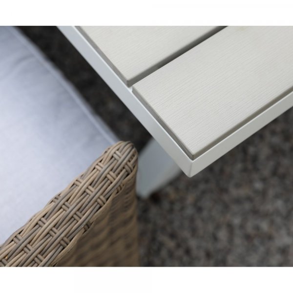 Mercury Set, Grå/Hvit Bord, kunstrotting stol - Bord Mercury Set, Grå/Hvit Bord, kunstrotting stol - Bord