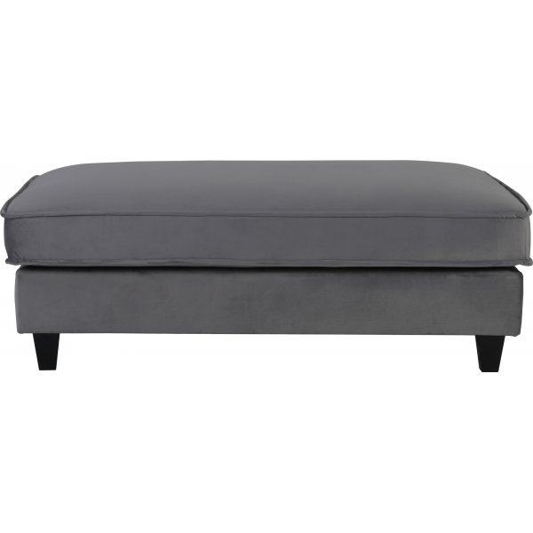 Fotskammel 122x86 cm m�rkegr� fl�yel - Brandy