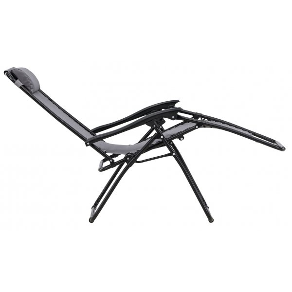 Sammenleggbar solseng med drikkeholder - Gr / Svart Baden Baden + Tekstilimpregnering for utembler