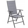 Utespisegruppe Ibiza bord 150cm + 6 stoler - Gr/mrkegr