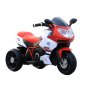 Elektrisk motorsykkel for barn hvit/r�d 6V - Sporty elbil med LED og musikk