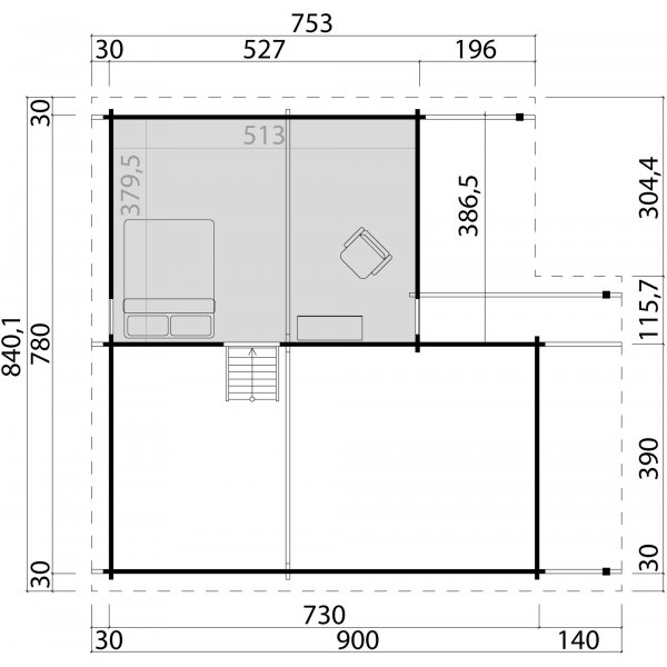 Feriehus Gustav - 60 m�