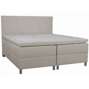 Seng med oppbevaring beige 160x200 cm