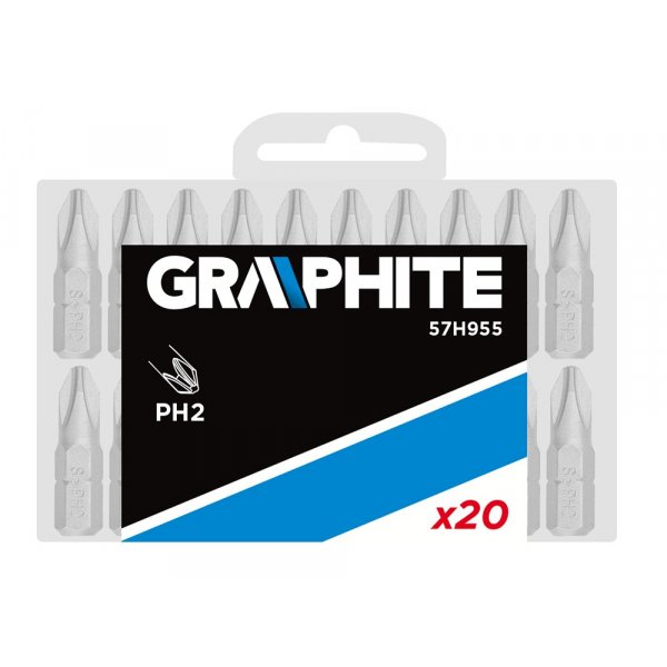 Bits PH2, 25 mm, 1/4«, 20-pk Bits PH2, 25 mm, 1/4«, 20-pk