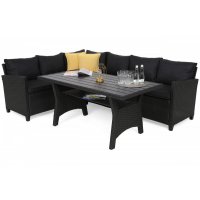 Hjørnesofa Lagos med bord - Mørkegrå/grå melert Hjørnesofa Lagos med bord - Mørkegrå/grå melert