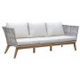 Inez loungegruppe: 3-seters sofa, 2 lenestoler og salongbord