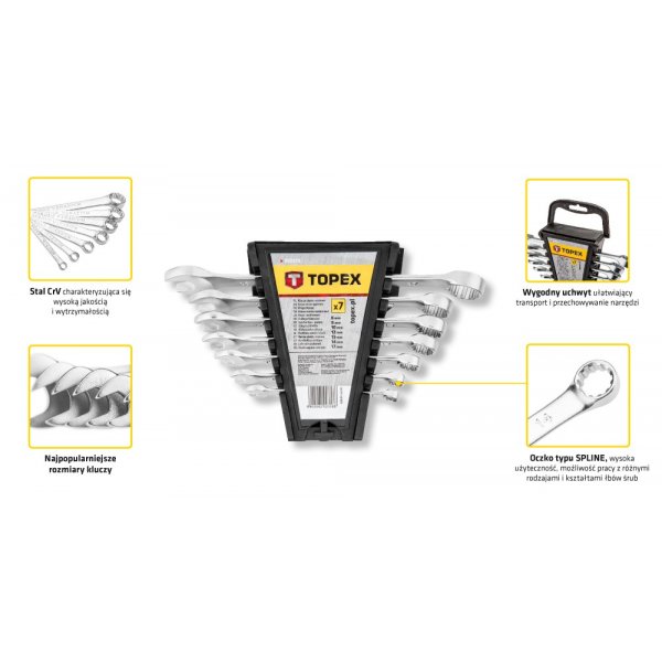 Blokknøkkelsett 6 - 17 mm, 7 deler Blokknøkkelsett 6 - 17 mm, 7 deler