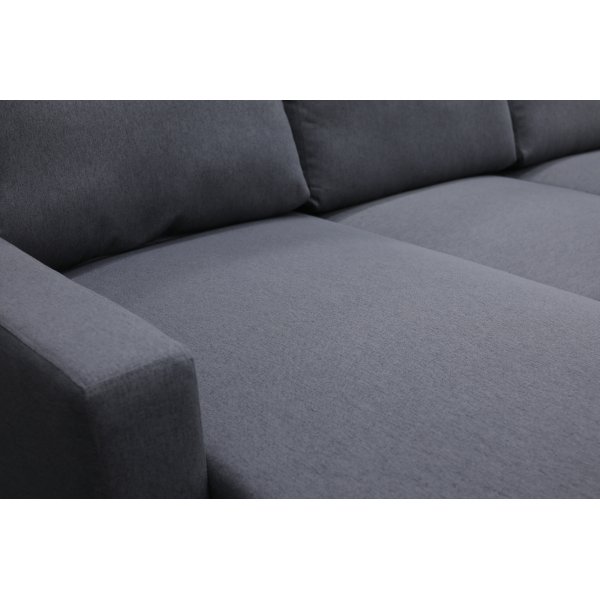 U-formet sovesofa Dream med oppbevaring - 299 cm - m�rkegr�