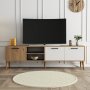 Exxen TV-benk 180 cm - Eik/hvit