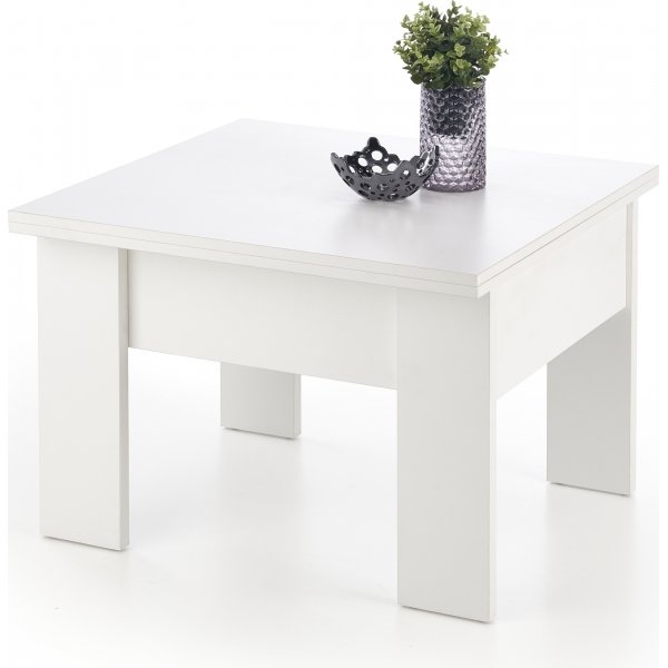 Serafin justerbart salongbord 80-160 x 80 cm - Hvit