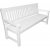 Hvit hagebenk i tre 193 cm - Utendørsbenk for balkong og terrasse Hvit hagebenk i tre 193 cm - Utendørsbenk for balkong og terrasse
