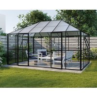 Drivhus Jupiter med herdet glass - 12,8 m² Drivhus Jupiter med herdet glass - 12,8 m²