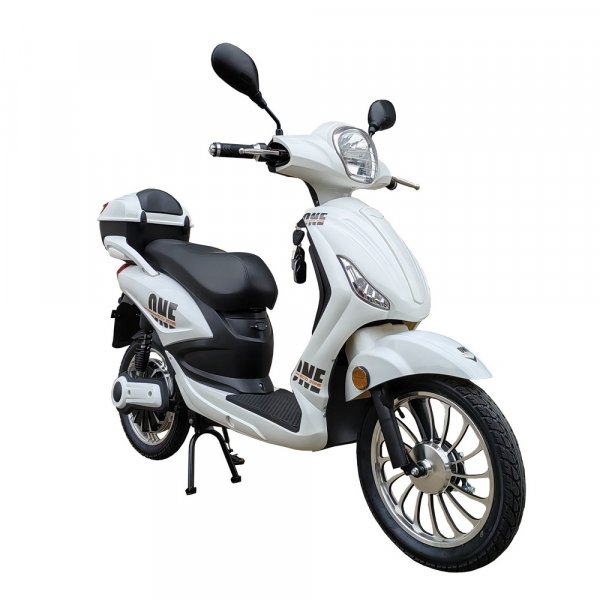 Elmoped 500W - Hvit + Ls kjede