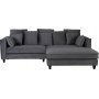 Fotskammel 122x86 cm m�rkegr� fl�yel - Brandy