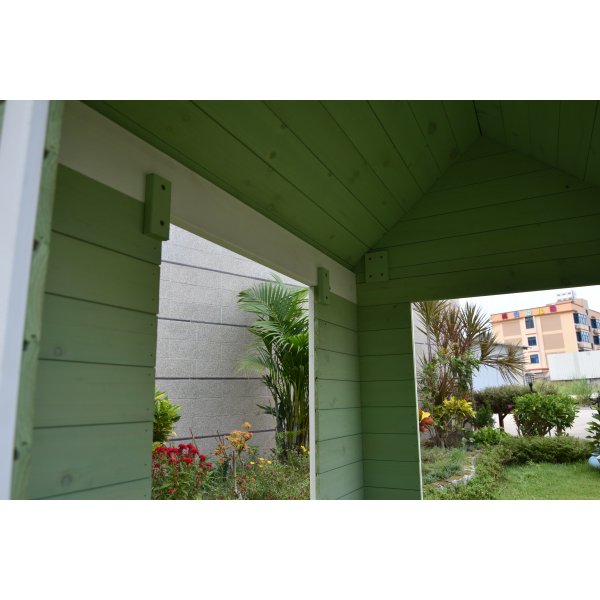 Lekehus - Gr�nn & hvit