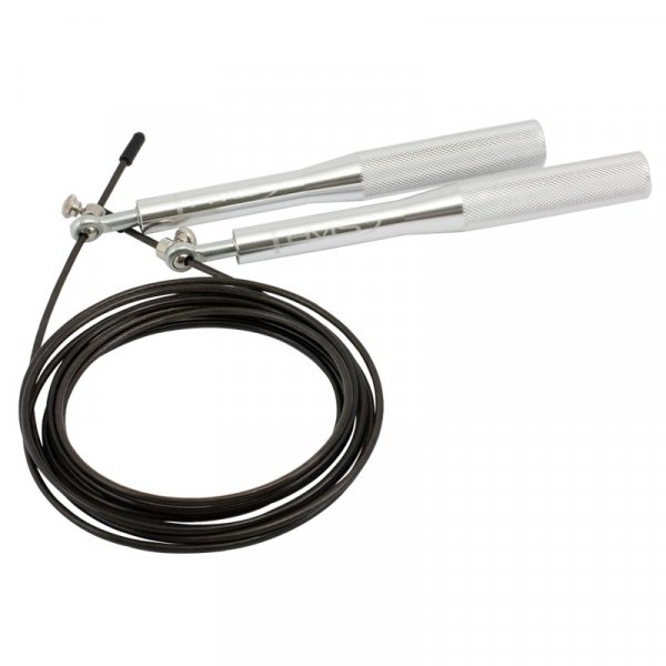 Speed tau med kulelager (st�lkabler og aluminiumsh�ndtak) s�lvfarget | svart