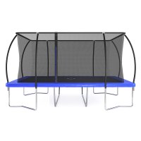 Firkantet trampoline med sikkerhetsnett
