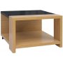 Manilla sofabord 70 x 70 cm - Eik/svart (H�yglans)