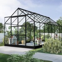 Drivhus Neptunus - Sort 12,8 m² herdet glass Drivhus Neptunus - Sort 12,8 m² herdet glass