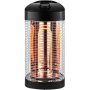 Terrassevarmer stende - 600-1200W - Svart