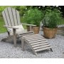 Salt dekkstol med fotskammel - Gr teak