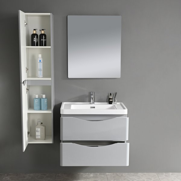 Baderomsmbler Sydney - Lysegr + 2.00 x Baderomskrok