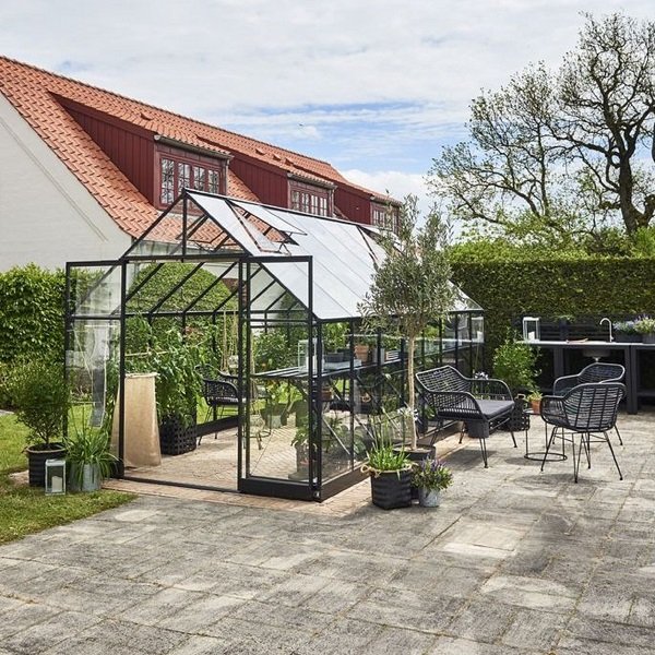 Drivhus Qube 13 m² - Sort Drivhus Qube 13 m² - Sort