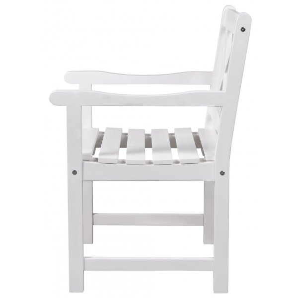 Utendrs lenestol i hvitt tre