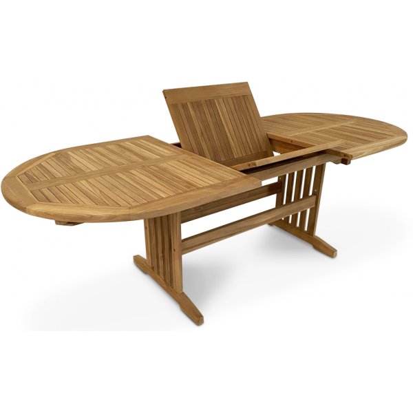 Saltö ovalt spisebord 180-240 cm butterfly - Teak + Tekstilimpregnering for utemøbler Saltö ovalt spisebord 180-240 cm butterfly - Teak + Tekstilimpregnering for utemøbler