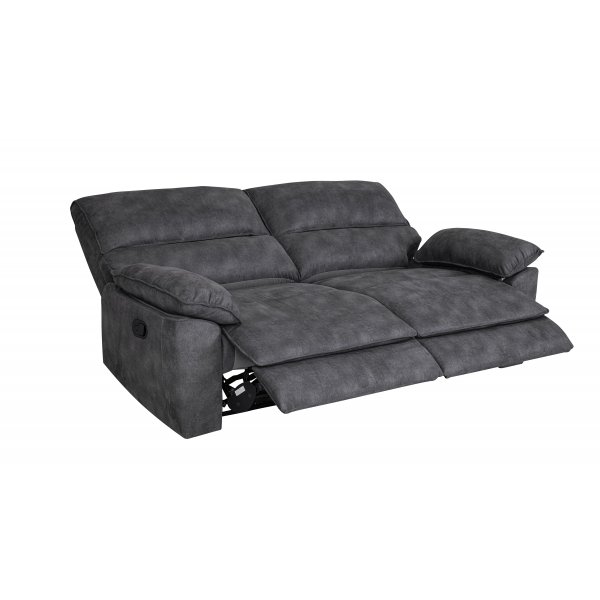 2-seters lenestolsofa ekstra bred i gr�tt - 197 cm