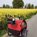 Kundebilde Sykkelvogn/joggevogn med støtdempere - Blå