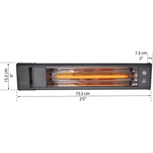 Infrar�d varmelampe 1800W