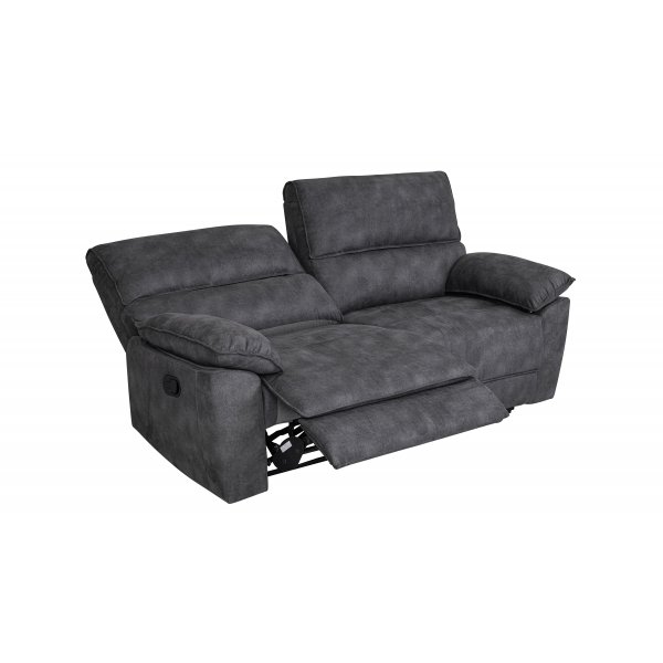 2-seters lenestolsofa ekstra bred i gr�tt - 197 cm