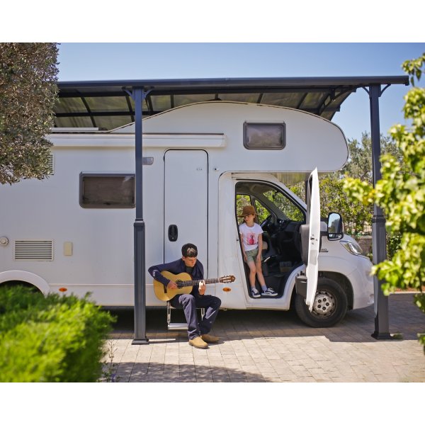 Canopia Alpine Metal Carport For Bobil 3,6 x 11 - Gr�