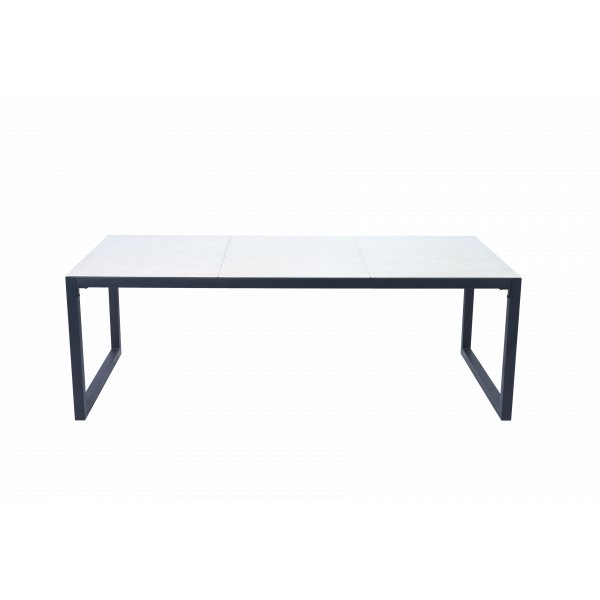 Spisegruppe 6 stoler + bord 215 cm + gr�/svart utend�rs spisegruppe