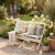 Hagebenk utend�rs sofa i tre 130 cm hvit sittebenk utend�rs