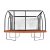 Rektangulær trampoline med sikkerhetsnett - 366 x 244 cm