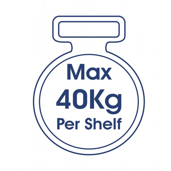 Hylle med fem plan - V�rbestandig