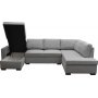 U-sofa Solna med oppbevaring - 309 cm - lys grå U-sofa Solna med oppbevaring - 309 cm - lys grå