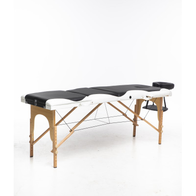 Massasjebord med treben - 3 soner - Svart/hvit