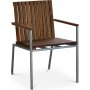 Alva spisestol - Teak / Galvanisert stl