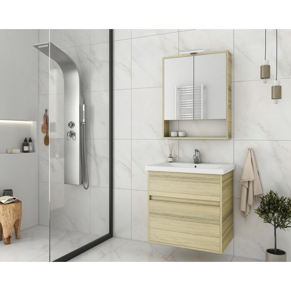 Mbelpakke Instinct 65 - Natural Oak med speilskap