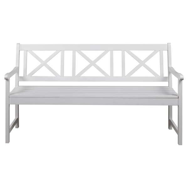Hagebenk Bohus 3-seter 157 cm - hvit Hagebenk Bohus 3-seter 157 cm - hvit