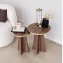 Sjampinjong sidebordsett �30/40 cm - Gull/valn�tt