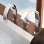 Minimal badekarbatteri med 3-hull - Krom