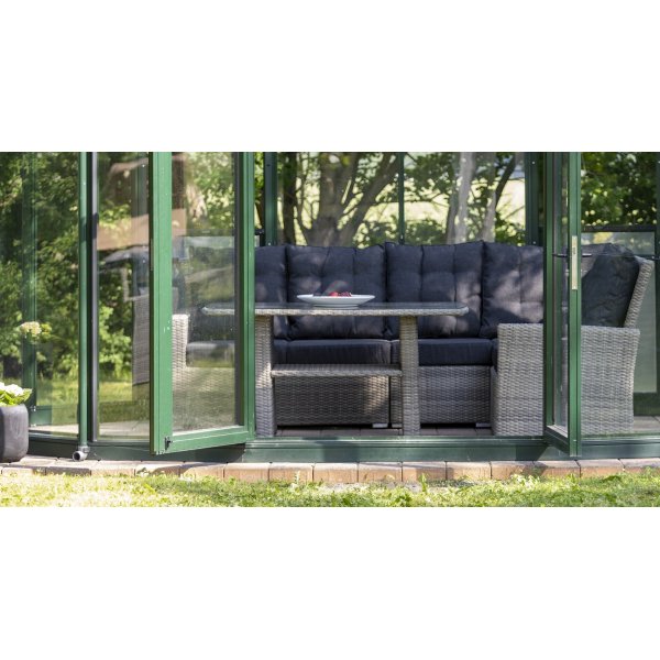 Orlando utembelgruppe med hy rygg (justerbar) - Gr kunstrotting