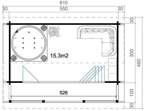 Fritidshus Hedvig - 27,5 m